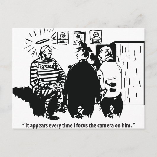 Onschuldige veroordeelde, camera focus, grappige V Briefkaart (Voorkant)