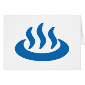 Onsen ♨ Hot Spring 温 泉 Japans teken (Voorkant Horizontaal)