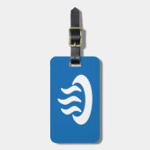 Onsen ♨ Hot Spring 温 泉 Japans teken Bagagelabel (Voorkant verticaal)