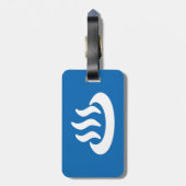 Onsen ♨ Hot Spring 温 泉 Japans teken Bagagelabel (Achterkant verticaal)