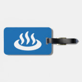 Onsen ♨ Hot Spring 温 泉 Japans teken Bagagelabel (Achterkant horizontaal)