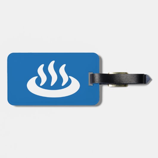 Onsen ♨ Hot Spring 温 泉 Japans teken Bagagelabel (Achterkant horizontaal)