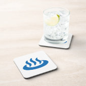 Onsen ♨ Hot Spring 温 泉 Japans teken Bier Onderzetter (Rechterzijde)