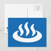 Onsen ♨ Hot Spring 温 泉 Japans teken Briefkaart (Voorkant / Achterkant)