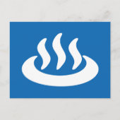 Onsen ♨ Hot Spring 温 泉 Japans teken Briefkaart (Voorkant)