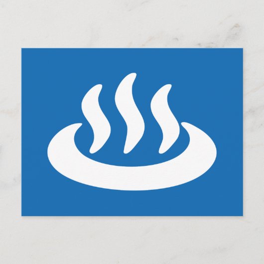 Onsen ♨ Hot Spring 温 泉 Japans teken Briefkaart (Voorkant)