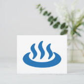 Onsen ♨ Hot Spring 温 泉 Japans teken Briefkaart (Staand voorkant)