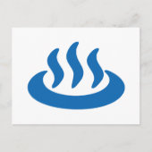 Onsen ♨ Hot Spring 温 泉 Japans teken Briefkaart (Voorkant)