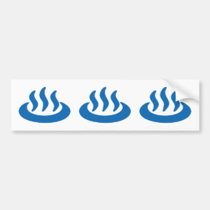 Onsen ♨ Hot Spring 温 泉 Japans teken Bumpersticker