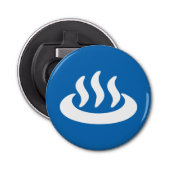 Onsen ♨ Hot Spring 温 泉 Japans teken Button Flesopener (Voorkant)