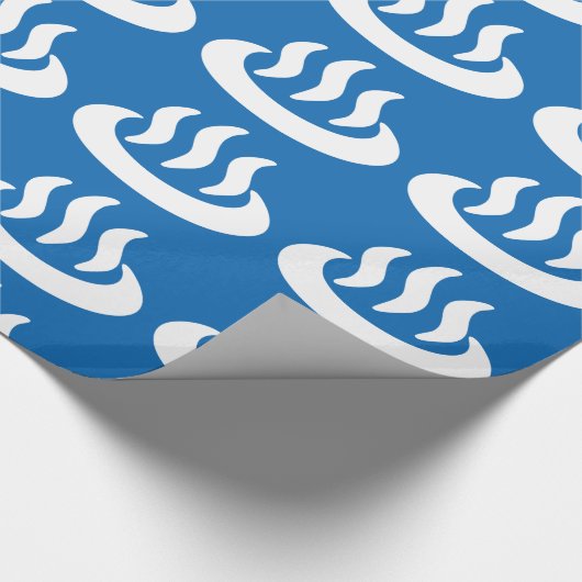 Onsen ♨ Hot Spring 温 泉 Japans teken Cadeaupapier (Hoek)