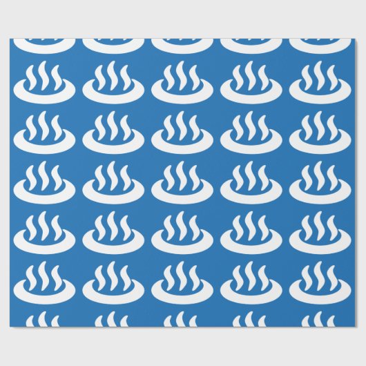 Onsen ♨ Hot Spring 温 泉 Japans teken Cadeaupapier (Vlak)