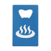 Onsen ♨ Hot Spring 温 泉 Japans teken Creditkaart Flessenopener (Voorkant)