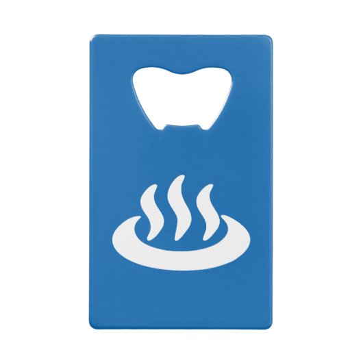 Onsen ♨ Hot Spring 温 泉 Japans teken Creditkaart Flessenopener (Voorkant)