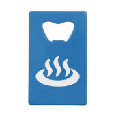 Onsen ♨ Hot Spring 温 泉 Japans teken Creditkaart Flessenopener (Achterkant)
