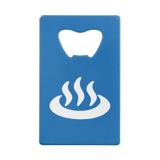 Onsen ♨ Hot Spring 温 泉 Japans teken Creditkaart Flessenopener (Achterkant)