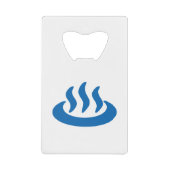 Onsen ♨ Hot Spring 温 泉 Japans teken Creditkaart Flessenopener (Voorkant)