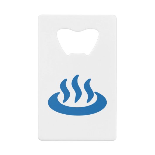 Onsen ♨ Hot Spring 温 泉 Japans teken Creditkaart Flessenopener (Voorkant)