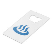 Onsen ♨ Hot Spring 温 泉 Japans teken Creditkaart Flessenopener (Achterkant Gekanteld)