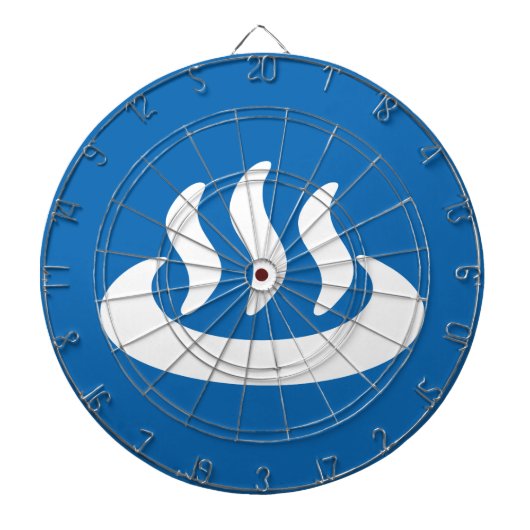 Onsen ♨ Hot Spring 温 泉 Japans teken Dartbord (Voorkant)