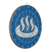 Onsen ♨ Hot Spring 温 泉 Japans teken Dartbord (Voorkant Links)