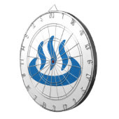 Onsen ♨ Hot Spring 温 泉 Japans teken Dartbord (Voorkant Rechts)