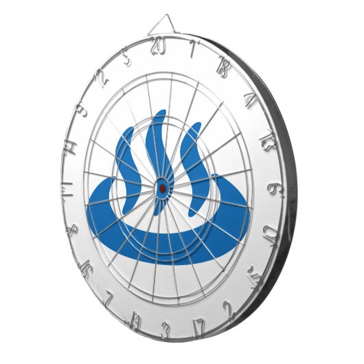 Onsen ♨ Hot Spring 温 泉 Japans teken Dartbord (Voorkant Rechts)