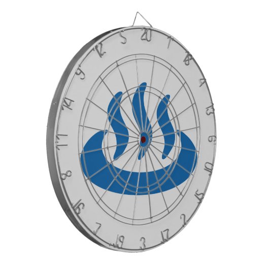 Onsen ♨ Hot Spring 温 泉 Japans teken Dartbord (Voorkant Links)