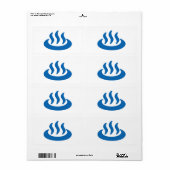 Onsen ♨ Hot Spring 温 泉 Japans teken Etiket (Full Sheet)