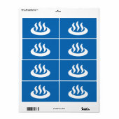 Onsen ♨ Hot Spring 温 泉 Japans teken Etiket (Full Sheet)