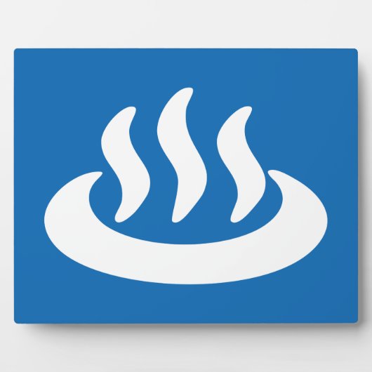 Onsen ♨ Hot Spring 温 泉 Japans teken Fotoplaat (Voorkant)