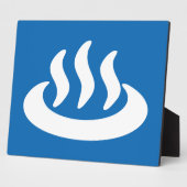 Onsen ♨ Hot Spring 温 泉 Japans teken Fotoplaat (Zijkant)