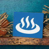 Onsen ♨ Hot Spring 温 泉 Japans teken Fotoplaat (Zijkant)