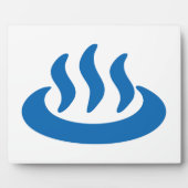 Onsen ♨ Hot Spring 温 泉 Japans teken Fotoplaat (Voorkant)