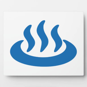 Onsen ♨ Hot Spring 温 泉 Japans teken Fotoplaat