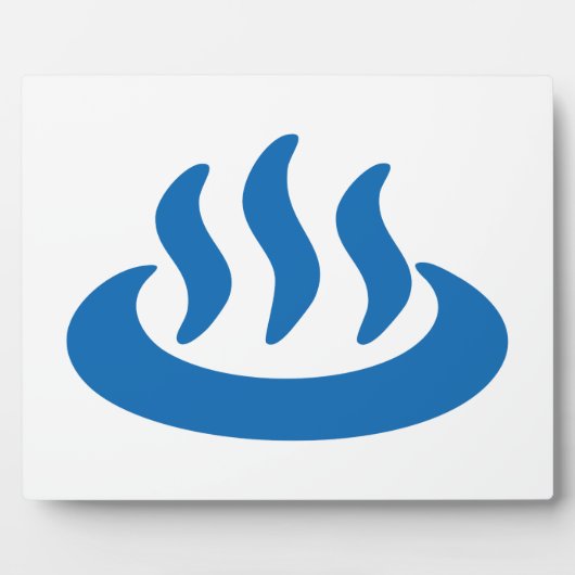 Onsen ♨ Hot Spring 温 泉 Japans teken Fotoplaat (Voorkant)