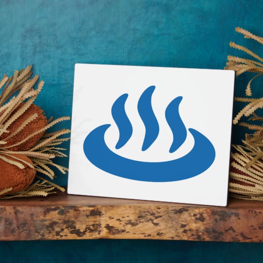 Onsen ♨ Hot Spring 温 泉 Japans teken Fotoplaat (Zijkant)