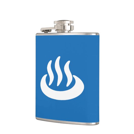 Onsen ♨ Hot Spring 温 泉 Japans teken Heupfles (Links)