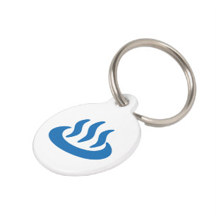 Onsen ♨ Hot Spring 温 泉 Japans teken Huisdierpenning