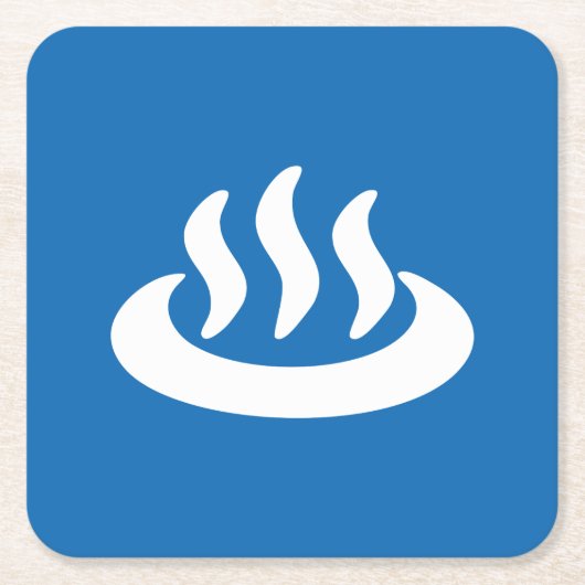 Onsen ♨ Hot Spring 温 泉 Japans teken Kartonnen Onderzetters (Voorkant)