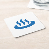 Onsen ♨ Hot Spring 温 泉 Japans teken Kartonnen Onderzetters (Schuin)