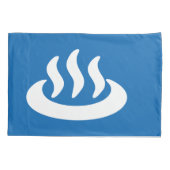 Onsen ♨ Hot Spring 温 泉 Japans teken Kussensloop (Achterkant)