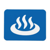 Onsen ♨ Hot Spring 温 泉 Japans teken Magneet (Horizontaal)