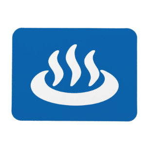 Onsen ♨ Hot Spring 温 泉 Japans teken Magneet