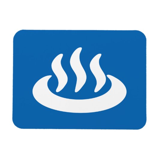 Onsen ♨ Hot Spring 温 泉 Japans teken Magneet (Horizontaal)
