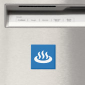 Onsen ♨ Hot Spring 温 泉 Japans teken Magneet (Insitu (Vaatwasser))