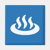 Onsen ♨ Hot Spring 温 泉 Japans teken Magneet (Voorkant)