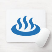 Onsen ♨ Hot Spring 温 泉 Japans teken Muismat (Met muis)