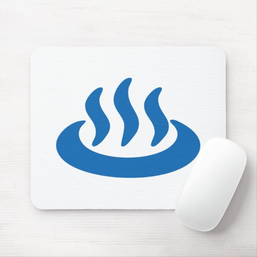 Onsen ♨ Hot Spring 温 泉 Japans teken Muismat (Met muis)