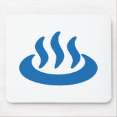 Onsen ♨ Hot Spring 温 泉 Japans teken Muismat (Voorkant)